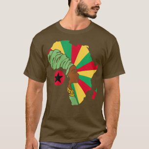 Guinea Bissau Flag Afrika Karte Ethnischer Herita T-Shirt