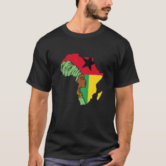 Guinea Bissau Flag Afrika Karte Ethnischer Herita T-Shirt