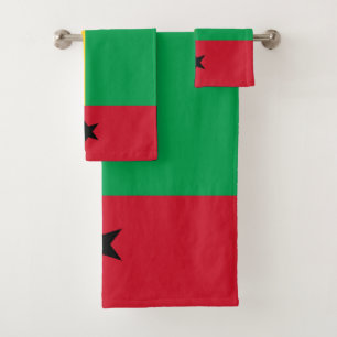 Guinea-Bissau-Flagge Badhandtuch Set