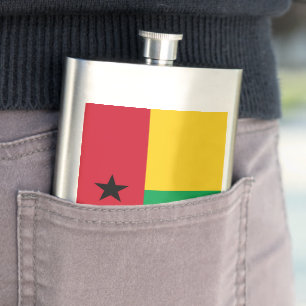 Guinea-Bissau-Flagge Flachmann