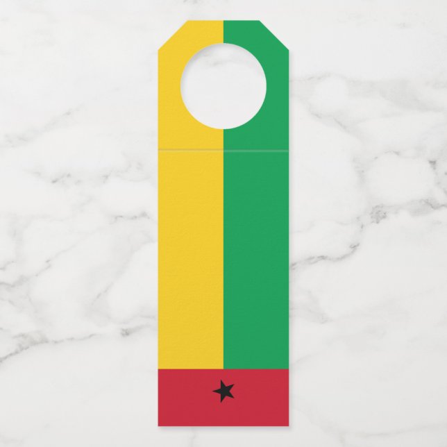 Guinea-Bissau-Flagge Flaschenanhänger (Vorderseite)