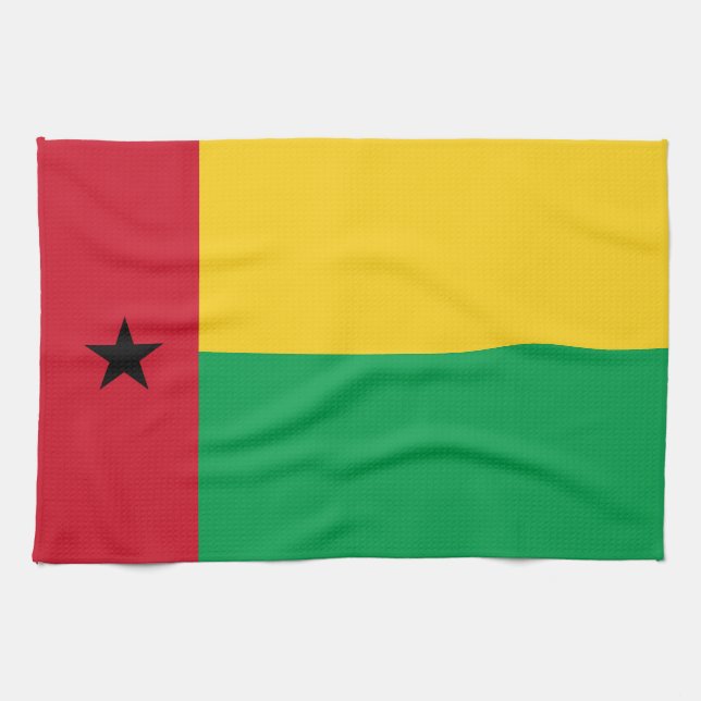 Guinea-Bissau-Flagge Geschirrtuch (Horizontal)