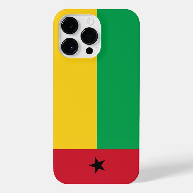 Guinea-Bissau-Flagge iPhone 14 Pro Max Hülle (Rückseite)