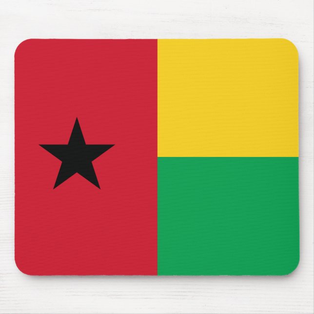 Guinea-Bissau-Flagge Mousepad (Vorne)