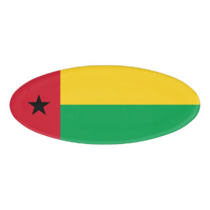 Guinea-Bissau-Flagge Namenschild