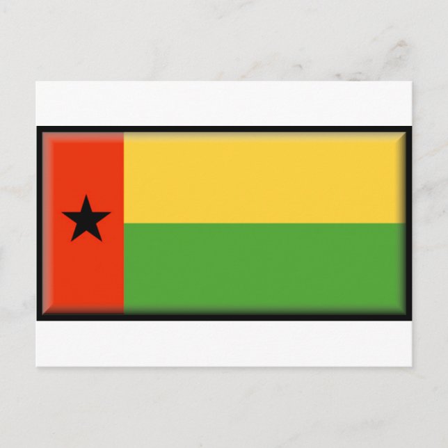 Guinea-Bissau-Flagge Postkarte (Vorderseite)