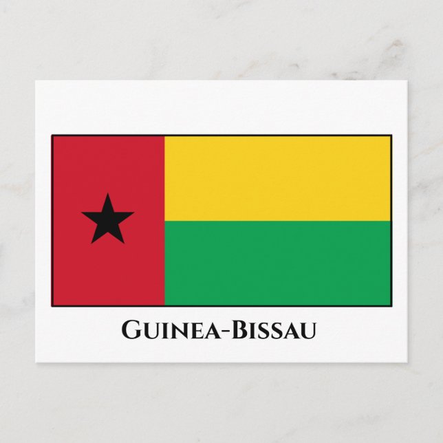 Guinea-Bissau-Flagge Postkarte (Vorderseite)