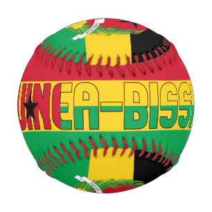 Guinea-Bissau Flagge und Wappen Patriotisch Baseball