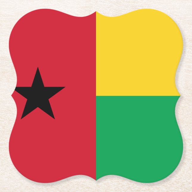 Guinea-Bissau-Flagge Untersetzer (Vorderseite)