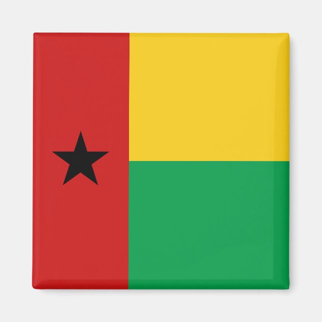 Guinea-Bissau-Flaggenmagnet Magnet (Vorne)