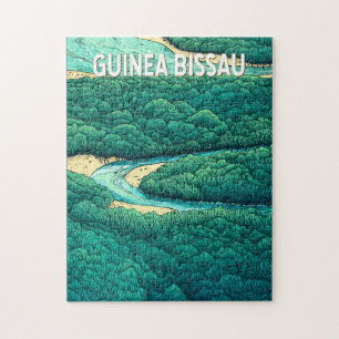 Guinea Bissau Illustration Reisen Vintag
