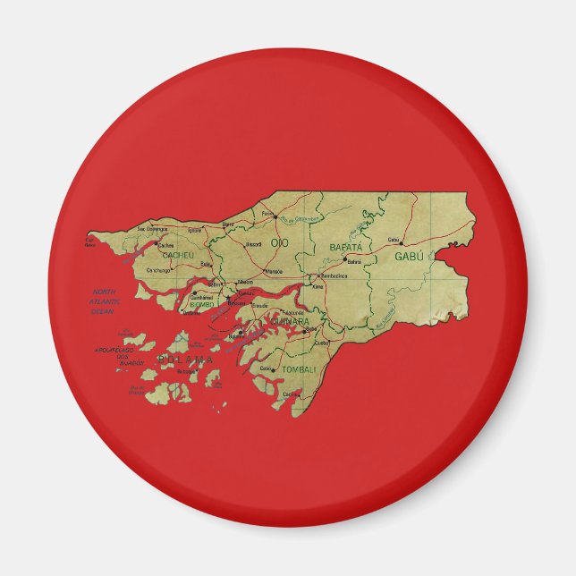 Guinea-Bissau Map Magnet (Vorne)