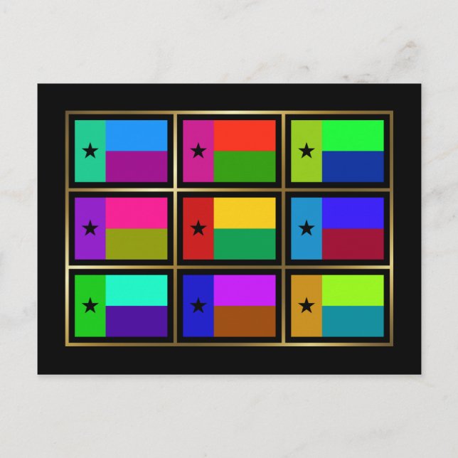 Guinea-Bissau-Multihue-Flaggen Postkarte (Vorderseite)