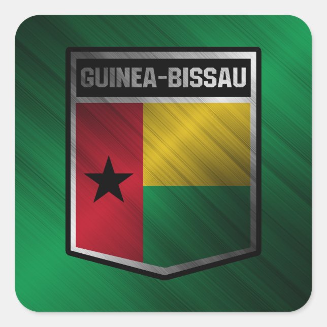Guinea-Bissau Quadratischer Aufkleber (Vorderseite)