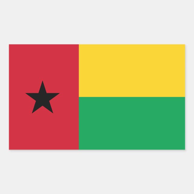 Guinea Bissau Rechteckiger Aufkleber (Vorderseite)