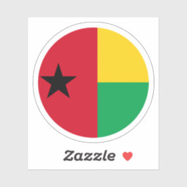 Guinea-Bissau-Rundkleber Aufkleber