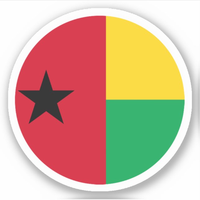 Guinea-Bissau-Rundkleber Aufkleber (Vorderseite)