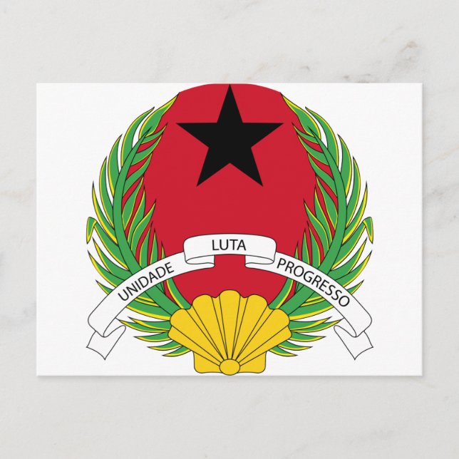 Guinea-Bissauer-Wappen Postkarte (Vorderseite)
