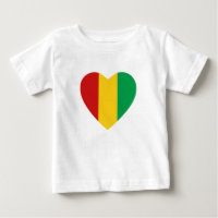 Guinea-Conakry-Flagge Herzstück T - Shirt