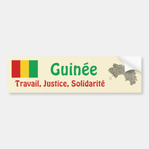 Guinea-Conakry Flagge + Karten-Autoaufkleber Autoaufkleber