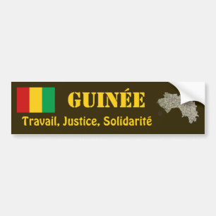 Guinea-Conakry Flagge + Karten-Autoaufkleber Autoaufkleber