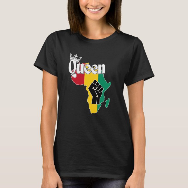 Guinea Conakry Queen mit Conakry Flag in Afrika T-Shirt (Vorderseite)