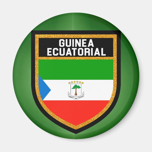 Guinea Ecuatorial Flagge Magnet (Vorne)