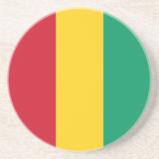 Guinea-Flagge Getränkeuntersetzer (Vorne)