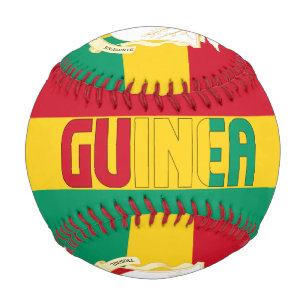 Guinea-Flagge und Wappen Patriotisch Baseball