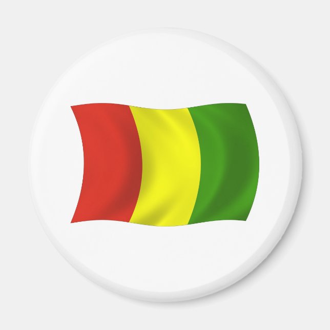Guinea-Flaggenmagnet Magnet (Vorne)