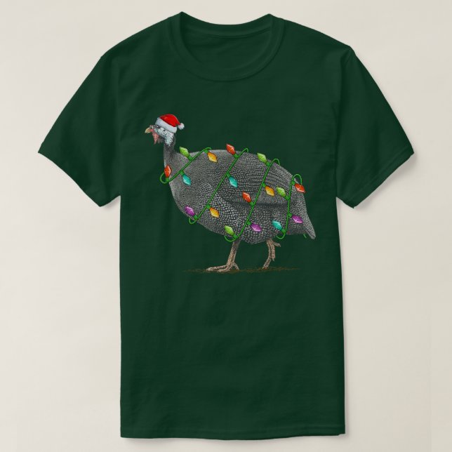 Guinea Fowl Bird Lover Xmas Weihnachtsmannmütze Gu T-Shirt (Design vorne)