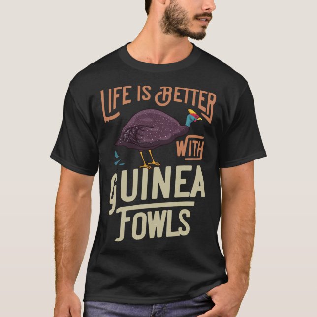 Guinea Fowl  Chicken Hen Farmer T-Shirt (Vorderseite)