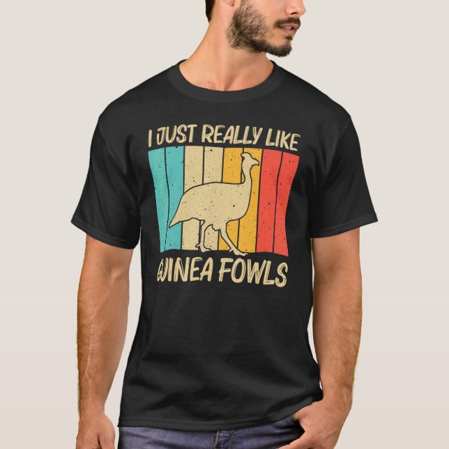 Guinea Fowl for Men Bird Chicken Farm T-Shirt (Vorderseite)