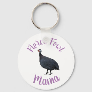 Guinea Fowl Mama Schlüsselanhänger  #FierceFowl 