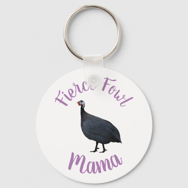 Guinea Fowl Mama Schlüsselanhänger | #FierceFowl M (Vorderseite)