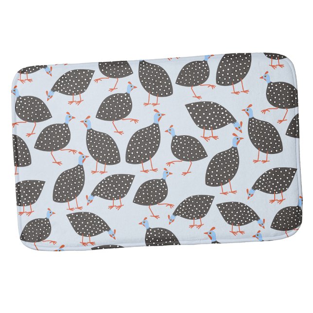 Guinea Fowl Niedlich Bird Muster Badematte (Fun Guineafowl bath mat)