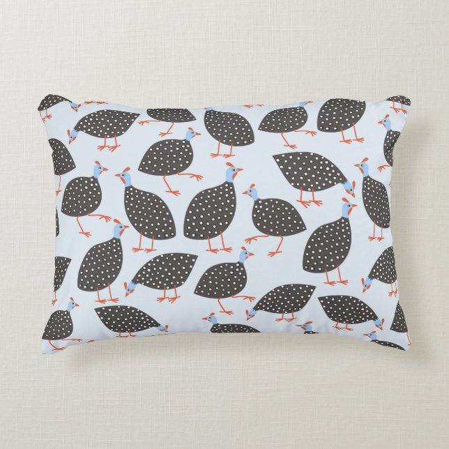Guinea Fowl Niedlich Bird Muster Dekokissen (Vorderseite)