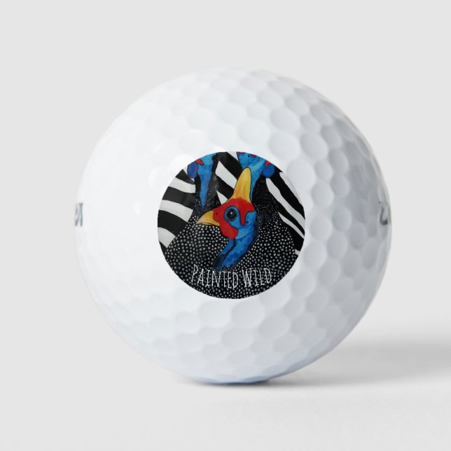 Guinea Fowl Painted Wild Golf Ball (Vorderseite)