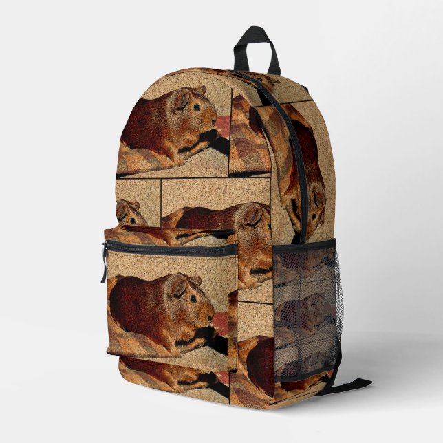 Guinea für die Korkplatte Bedruckter Rucksack (Rückseitige Ecke Rechts)