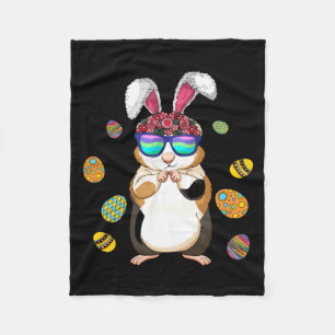 Guinea G mit süßen Hasenohren Frohe Ostern E  Fleecedecke