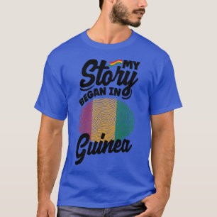 Guinea Guineischer Guinea Flagge Meine Geschichte T-Shirt