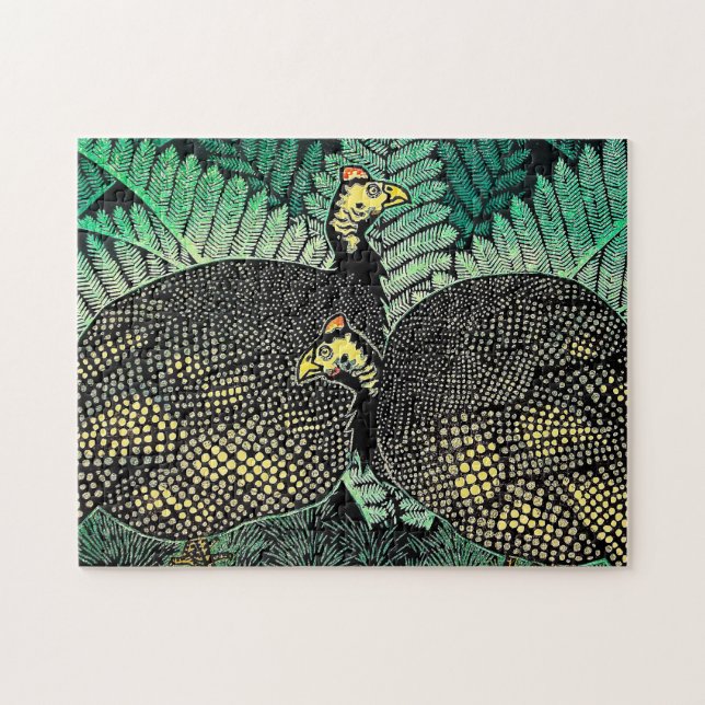 Guinea Hens kasamatsu shiro birds japanisch art (Horizontal)