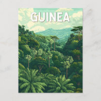 Guinea Illustration Travel Art Vintag