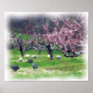 Guinea im Obstgarten-Druck/dem Plakat