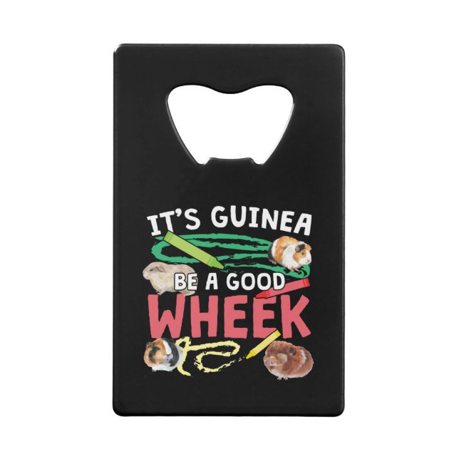 Guinea ist ein guter Rad - Guinea Pig Puff Geldbeutel Flaschenöffner (Vorderseite)