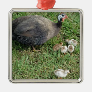 Guinea - Königliche Lila Guinea mit Kegel Ornament Aus Metall