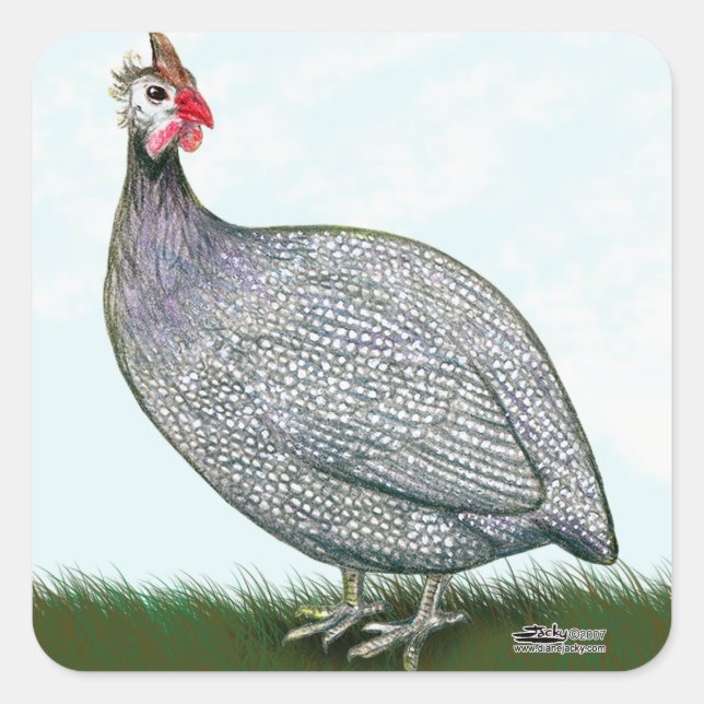 Guinea Lavender Quadratischer Aufkleber (Vorderseite)