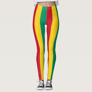 Guinea Nationale Flaggenfarben Vertikal gestreift Leggings