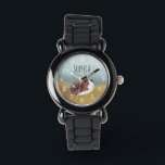Guinea niedlich und Whimsisch Schweinekrankheit Ca Armbanduhr<br><div class="desc">Dieses niedliche und skurrile Design mit einem braunen Guinea Cartoon,  der mit dem Namen Ihres Kindes personalisiert werden kann. Das perfekte kleine Tiergeschenk für Kinder oder alle Guinea Schweineliebhaber!</div>
