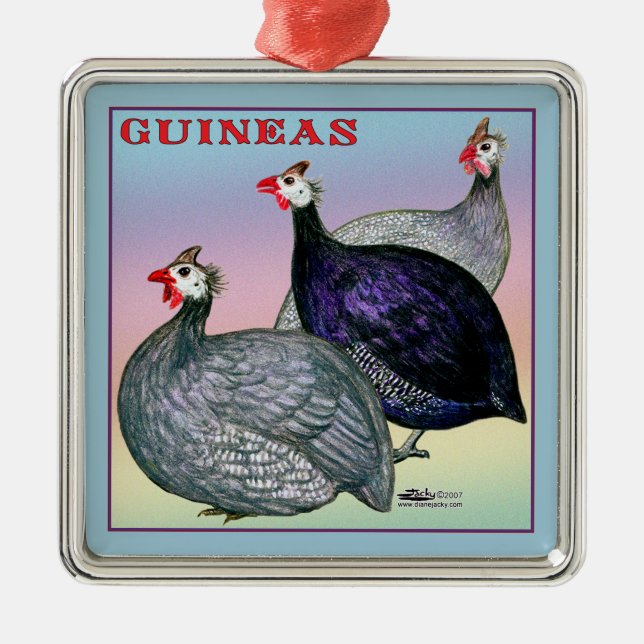 Guinea Ornament Aus Metall (Vorne)